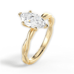 Adrienne Marquise Cut Lab Grown Diamond 18Kt Yellow Gold Engagement Ring - View 4