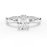 Adrienne Oval Cut Lab Grown Diamond 14Kt White Gold Engagement Ring