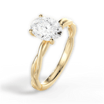 Adrienne Oval Cut Lab Grown Diamond 18Kt Yellow Gold Engagement Ring - View 4