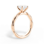 Adrienne Princess Cut Lab Grown Diamond 18Kt Rose Gold Engagement Ring - View 2