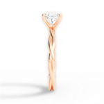 Adrienne Princess Cut Lab Grown Diamond 18Kt Rose Gold Engagement Ring - View 3