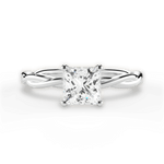Adrienne Princess Cut Lab Grown Diamond Platinum Engagement Ring