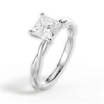 Adrienne Princess Cut Lab Grown Diamond 14Kt White Gold Engagement Ring - View 4
