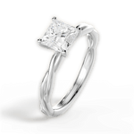 Adrienne Princess Cut Lab Grown Diamond Platinum Engagement Ring - View 4