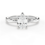 Adrienne Pear Cut Lab Grown Diamond 14Kt White Gold Engagement Ring