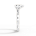 Adrienne Pear Cut Lab Grown Diamond 18Kt White Gold Engagement Ring - View 3
