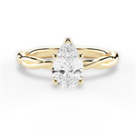 Adrienne Pear Cut Lab Grown Diamond 18Kt Yellow Gold Engagement Ring