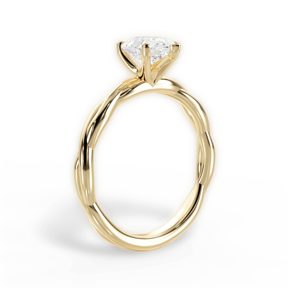 Adrienne Pear Cut Lab Grown Diamond 18Kt Yellow Gold Engagement Ring - View 2