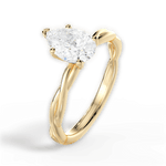 Adrienne Pear Cut Lab Grown Diamond 18Kt Yellow Gold Engagement Ring - View 4