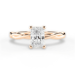 Adrienne Radiant Cut Lab Grown Diamond 18Kt Rose Gold Engagement Ring