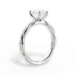 Adrienne Radiant Cut Lab Grown Diamond Platinum Engagement Ring - View 2