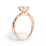 Adrienne Round Cut Lab Grown Diamond 18Kt Rose Gold Engagement Ring - View 2