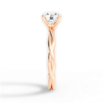 Adrienne Round Cut Lab Grown Diamond 18Kt Rose Gold Engagement Ring - View 3