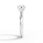 Adrienne Round Cut Lab Grown Diamond 18Kt White Gold Engagement Ring - View 4