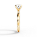 Adrienne Round Cut Lab Grown Diamond 18Kt Yellow Gold Engagement Ring - View 2