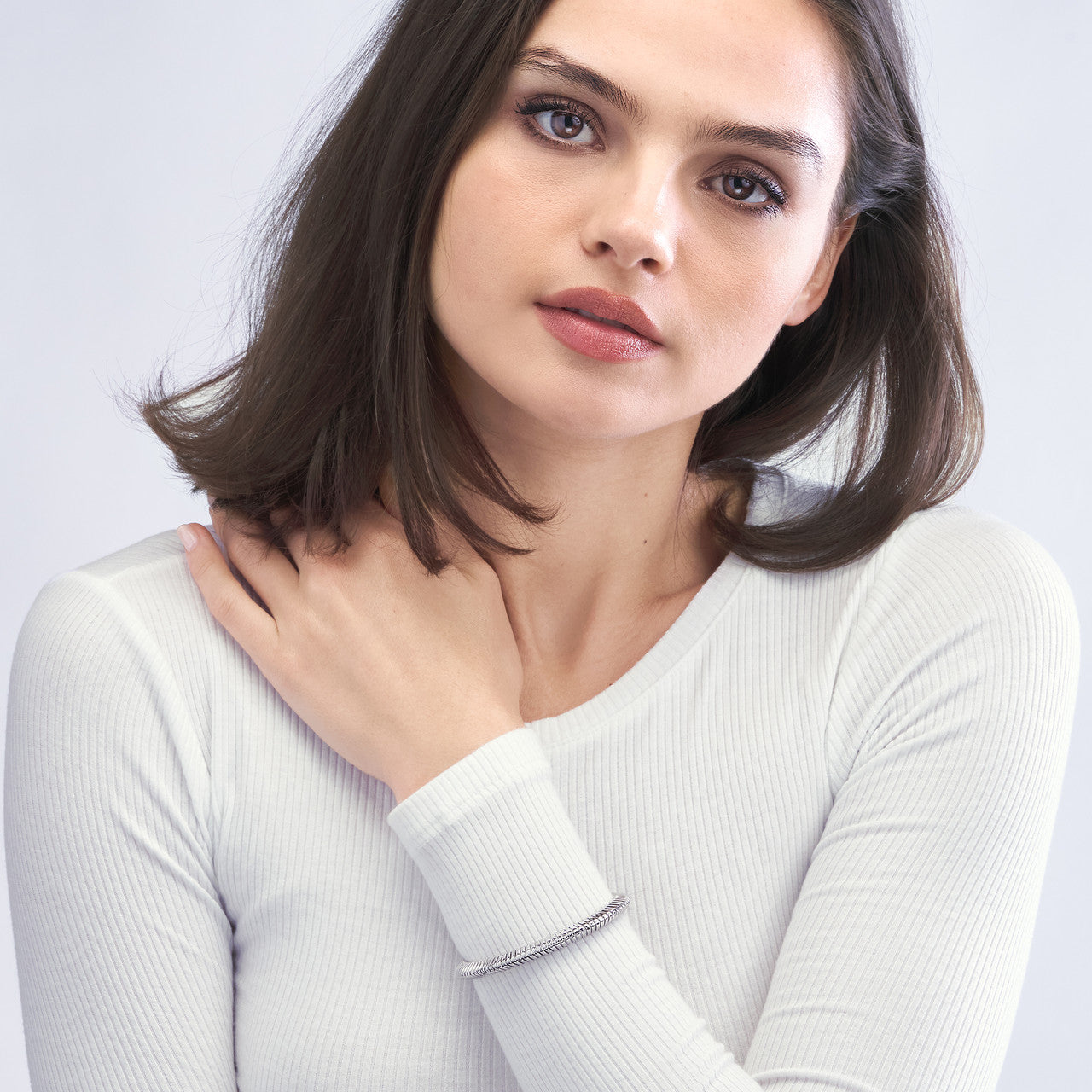 Sterling Silver 6mm Tubogas Open Bangle