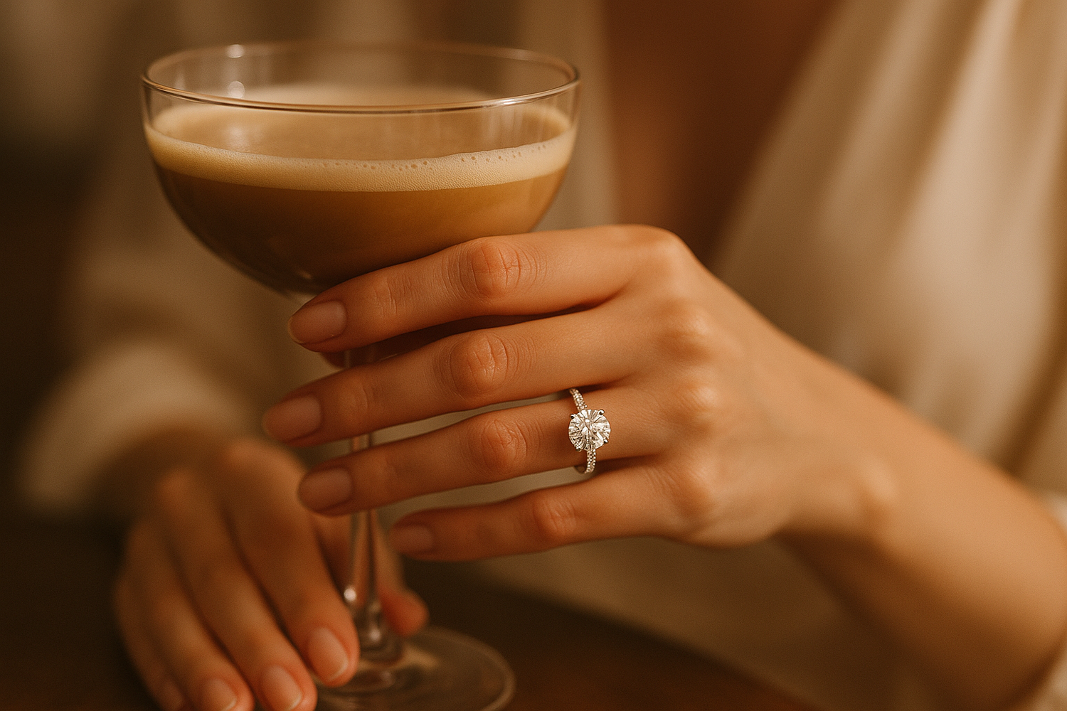 Engagement ring lifestyle photo