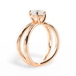 Ada Heart Cut Lab Grown Diamond 18Kt Rose Gold Engagement Ring - View 4
