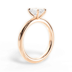 Allison Emerald Cut Lab Grown Diamond 18Kt Rose Gold Engagement Ring - View 2