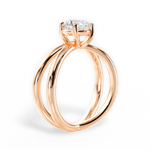 Ada Round Cut Lab Grown Diamond 18Kt Rose Gold Engagement Ring - View 2