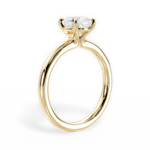 Angela Cushion Cut Lab Grown Diamond 18Kt Yellow Gold Engagement Ring - View 3