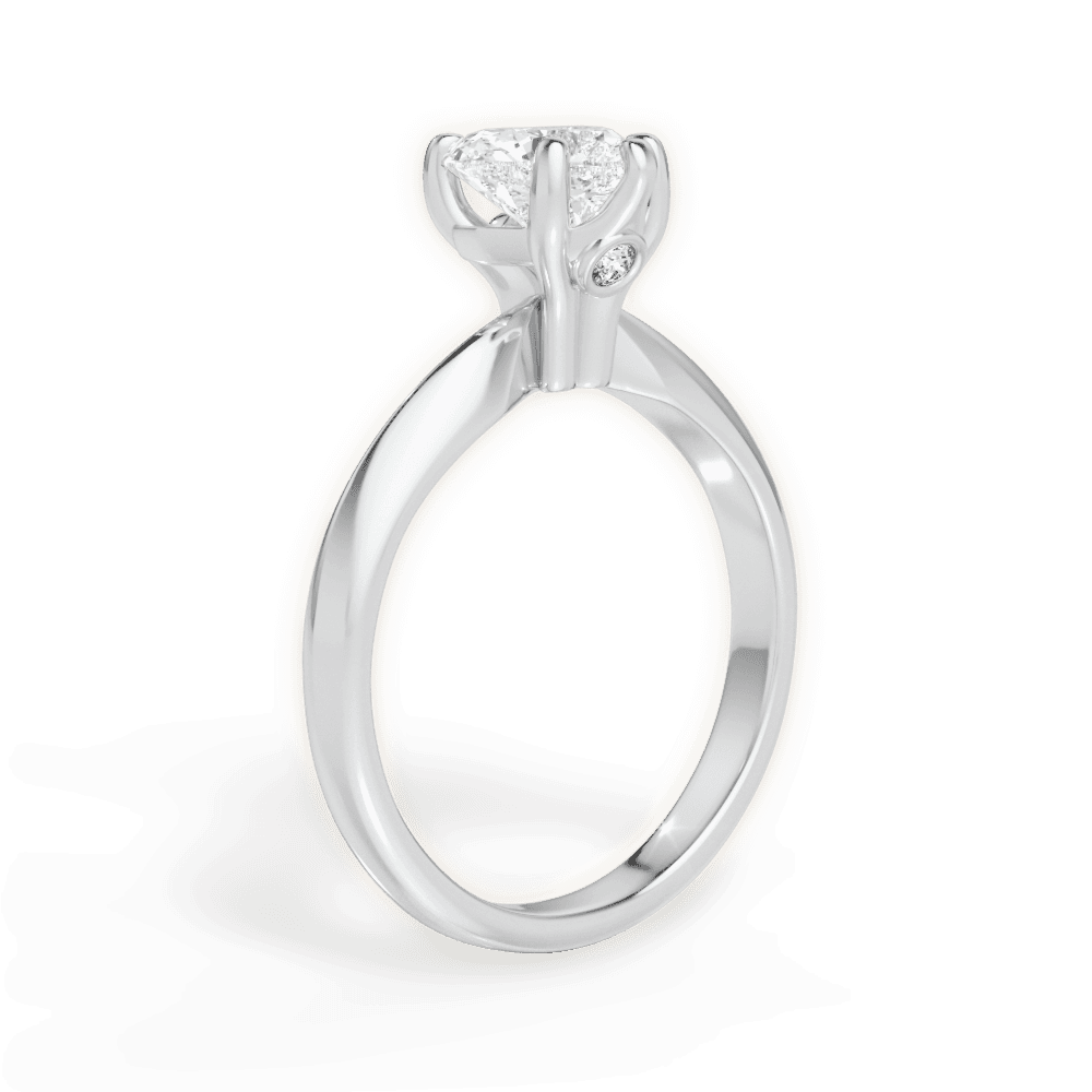 Amanda Heart Cut Lab Grown Diamond 14Kt White Gold Engagement Ring - View 2
