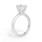 Alicia Round Cut Lab Grown Diamond 14Kt White Gold Engagement Ring - View 3