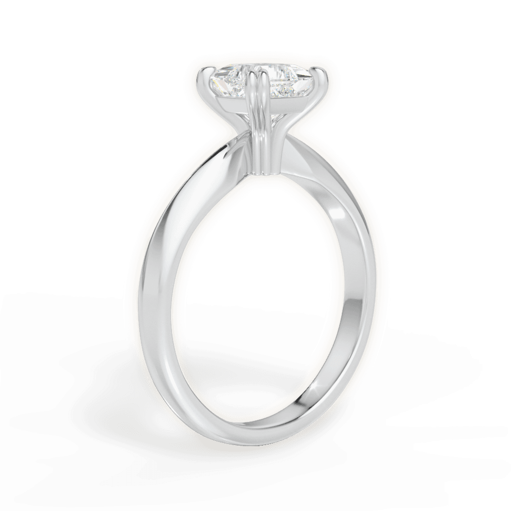 Anastasia Princess Cut Lab Grown Diamond Platinum Engagement Ring - View 3