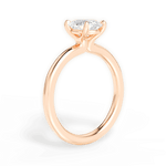 Angela Oval Cut Lab Grown Diamond 18Kt Rose Gold Engagement Ring - View 3