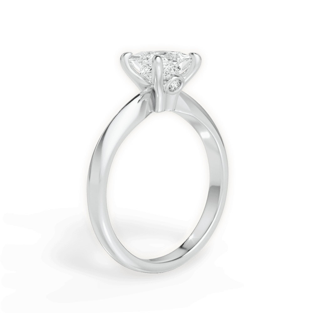 Amanda Princess Cut Lab Grown Diamond Platinum Engagement Ring - View 3