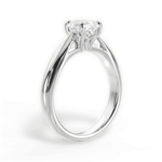 Amy Oval Cut Lab Grown Diamond Platinum Engagement Ring - View 2
