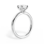 Angela Cushion Cut Lab Grown Diamond Platinum Engagement Ring - View 3