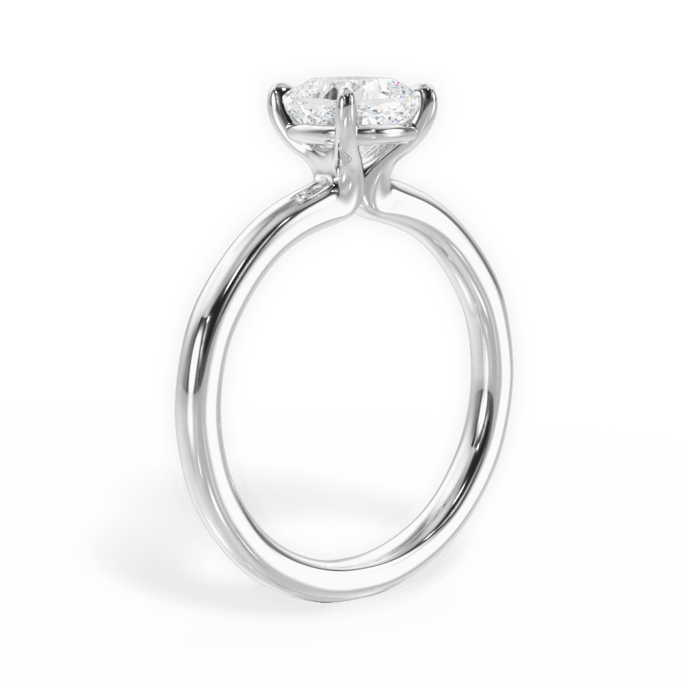 Angela Cushion Cut Lab Grown Diamond 14Kt White Gold Engagement Ring - View 3