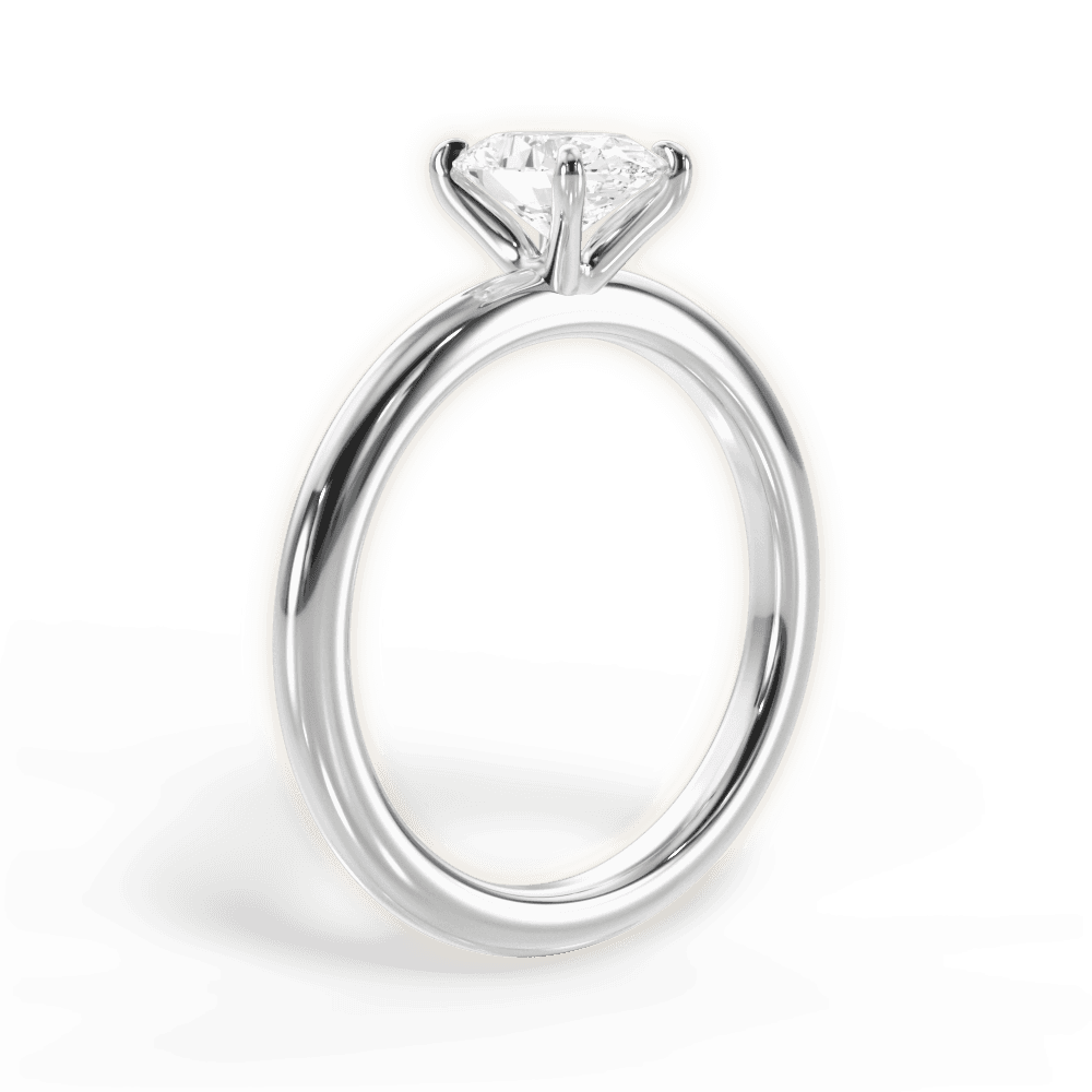 Allison Oval Cut Lab Grown Diamond 18Kt White Gold Engagement Ring - View 4