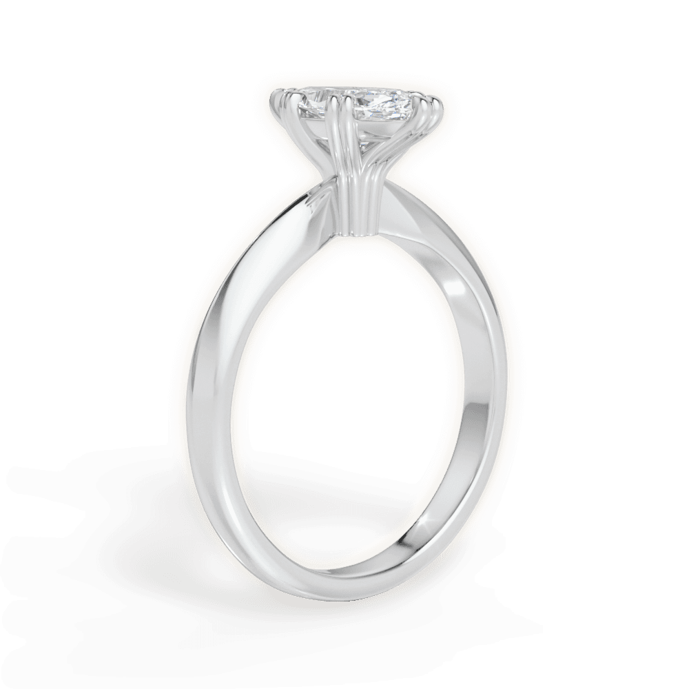 Anastasia Marquise Cut Lab Grown Diamond 14Kt White Gold Engagement Ring - View 2