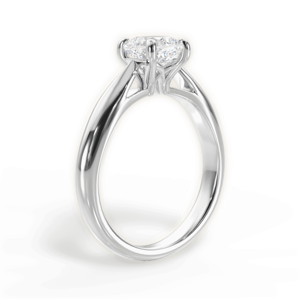 Amy Cushion Cut Lab Grown Diamond Platinum Engagement Ring - View 3