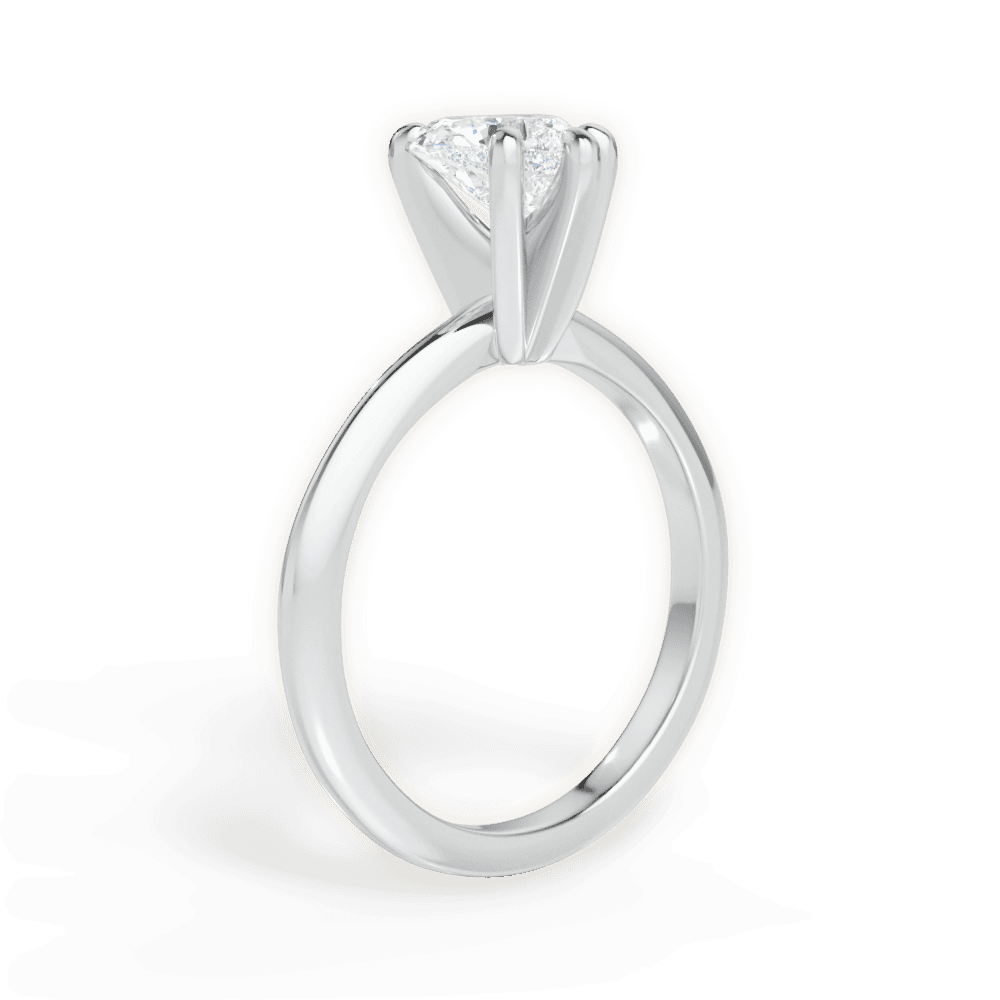 Alicia Heart Cut Lab Grown Diamond 14Kt White Gold Engagement Ring - View 2
