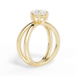 Ada Pear Cut Lab Grown Diamond 18Kt Yellow Gold Engagement Ring - View 2