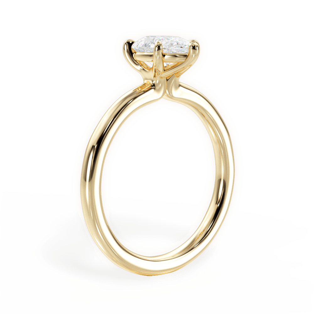 Angela Pear Cut Lab Grown Diamond 18Kt Yellow Gold Engagement Ring - View 2