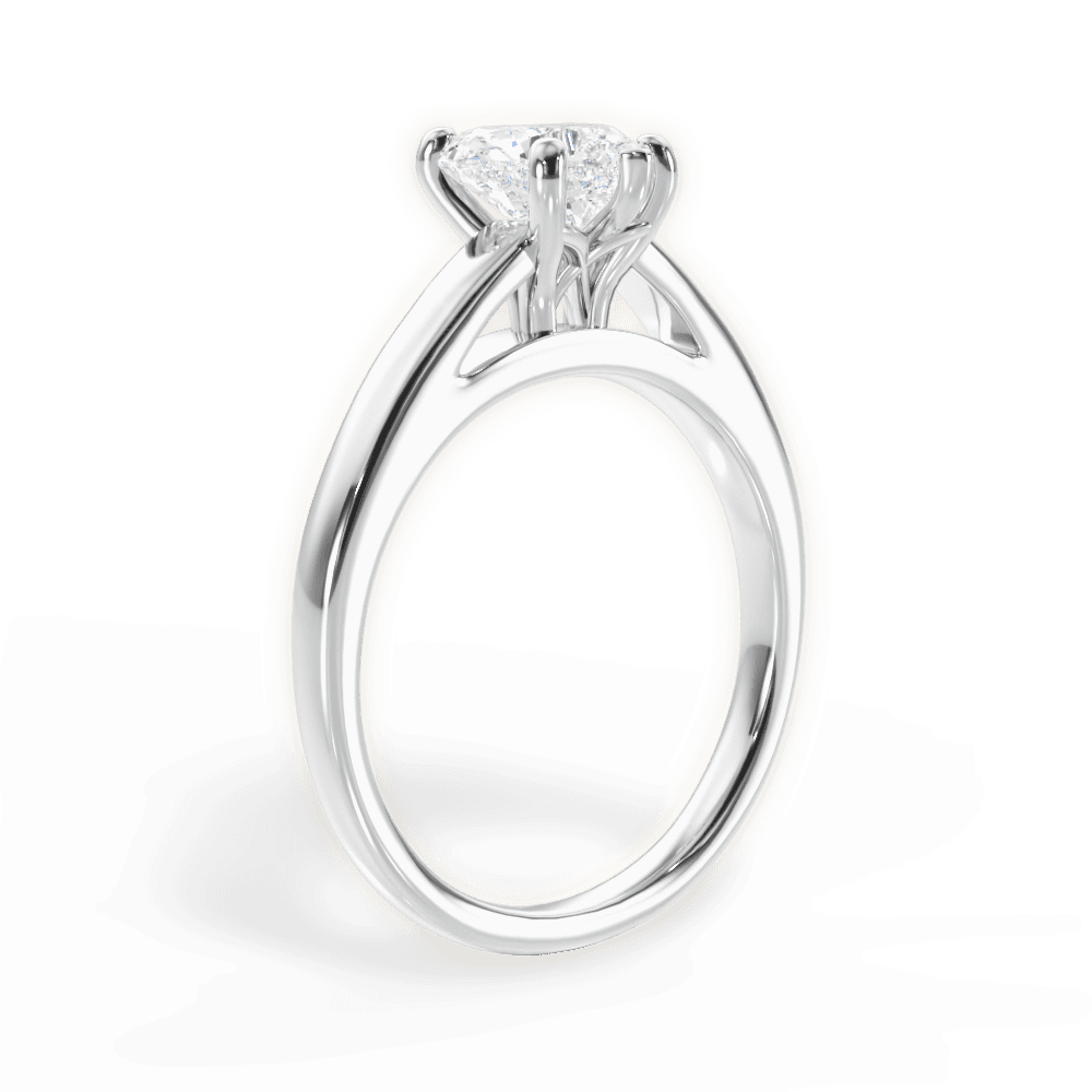 Adriana Heart Cut Lab Grown Diamond 14Kt White Gold Engagement Ring - View 2