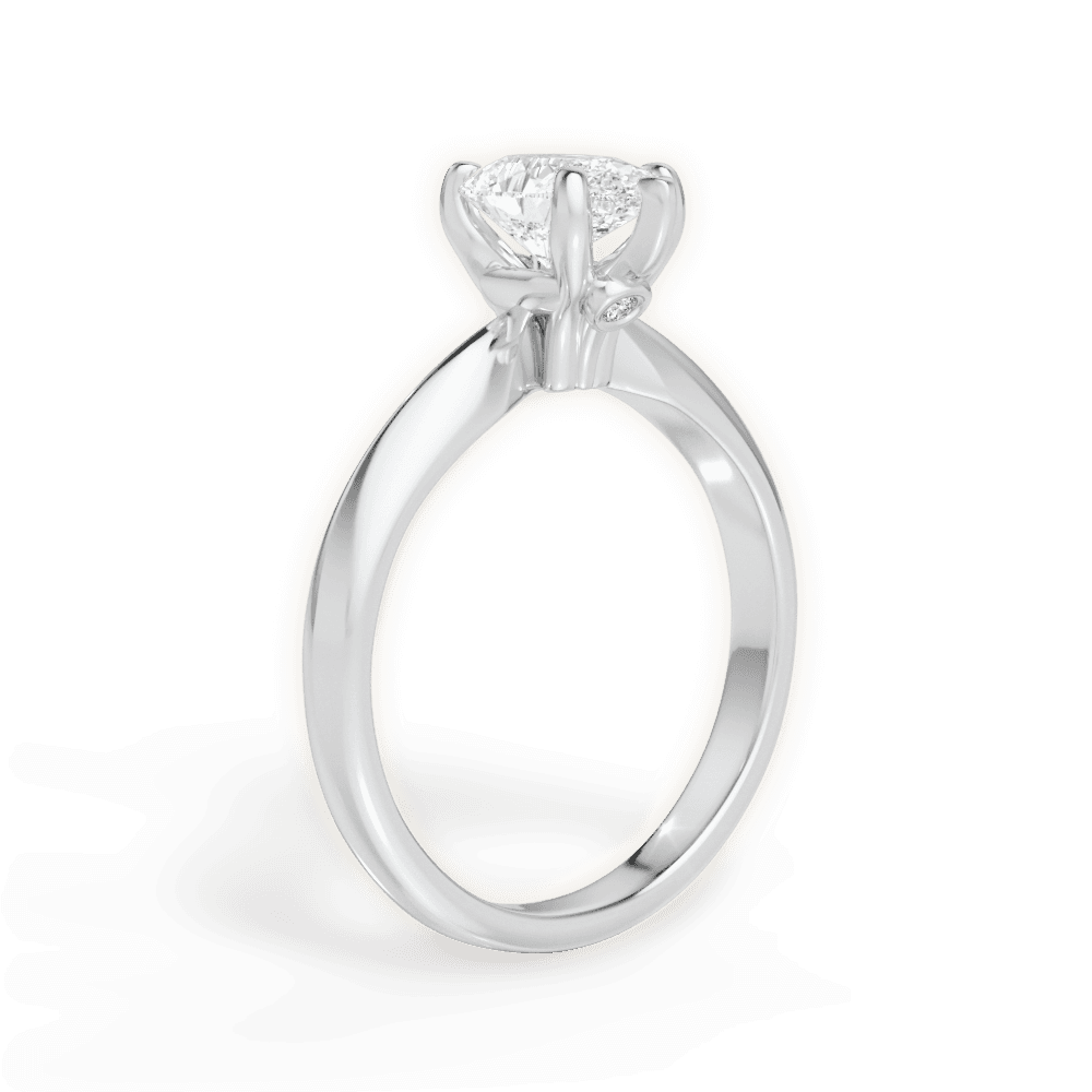 Amanda Pear Cut Lab Grown Diamond Platinum Engagement Ring - View 2