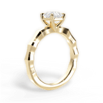 Aaliyah Asscher Cut Lab Grown Diamond 18Kt Yellow Gold Engagement Ring - View 2