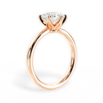 Angelica Round Cut Lab Grown Diamond 18Kt Rose Gold Engagement Ring - View 4