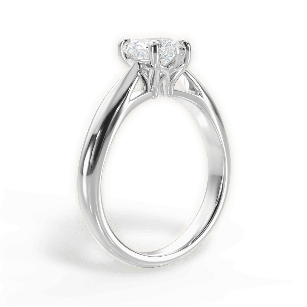 Amy Heart Cut Lab Grown Diamond Platinum Engagement Ring - View 3