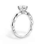 Aaliyah Pear Cut Lab Grown Diamond 18Kt White Gold Engagement Ring - View 4