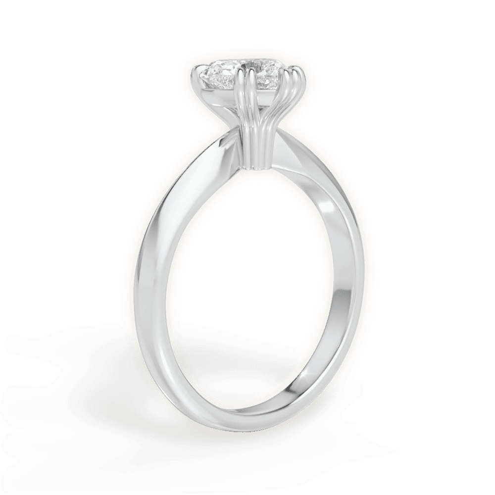 Anastasia Heart Cut Lab Grown Diamond 14Kt White Gold Engagement Ring - View 3