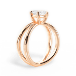 Ada Marquise Cut Lab Grown Diamond 18Kt Rose Gold Engagement Ring - View 3