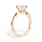 Aaliyah Radiant Cut Lab Grown Diamond 18Kt Rose Gold Engagement Ring - View 4