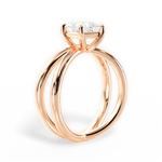 Ada Princess Cut Lab Grown Diamond 18Kt Rose Gold Engagement Ring - View 4
