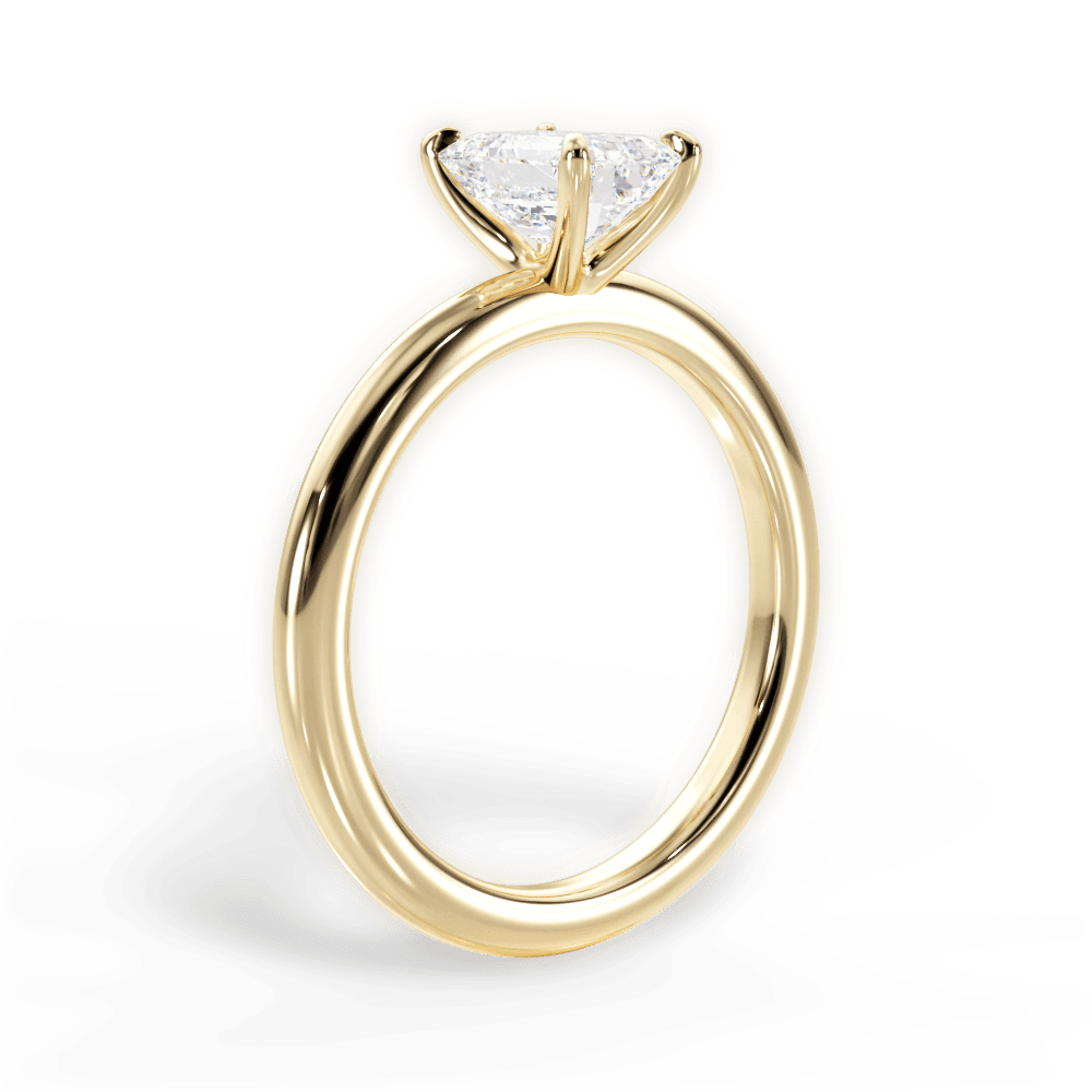 Allison Emerald Cut Lab Grown Diamond 18Kt Yellow Gold Engagement Ring - View 4